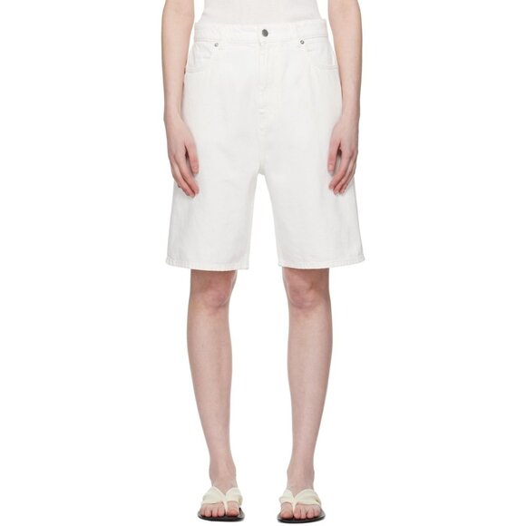 Loulou Studio Isu Shorts in Ivory 25 New Womens Bermuda Long Knee - Picture 12 of 15